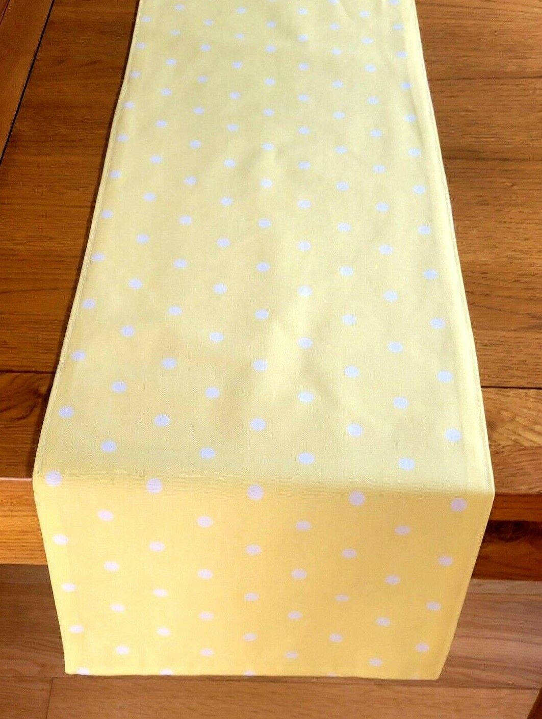 Table Runner Bunny Flowers Yellow Pink Purple Design , Easter Table Runner 36" 48" 54" 60" 64" 72" 84" 96" 104" Handmade 100% Cotton - CushionCoverAndDecor