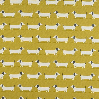 Table Runner Dachshund Sausage Dog , Ochre Saffron Yellow Table Runner 36" 48" 54" 60" 64" 72" 84" 96" 104" Handmade - CushionCoverAndDecor
