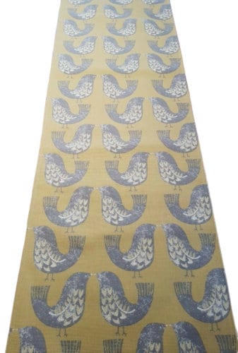 Table Runner ILiv Scandi Grey Saffron Birds Design 36" 48" 54" 60" 64" 72" 84" 96" 104" , Table Runner UK , - CushionCoverAndDecor
