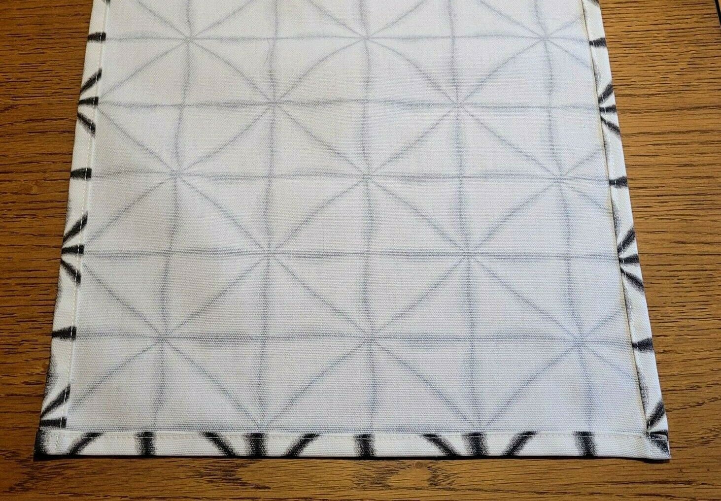 Table Runner , Napkins Nussa Charcoal Black Abstract Geometric Design 36" 48" 54" 60" 64" 72" 84" 96" 104" , Table Runner UK - CushionCoverAndDecor