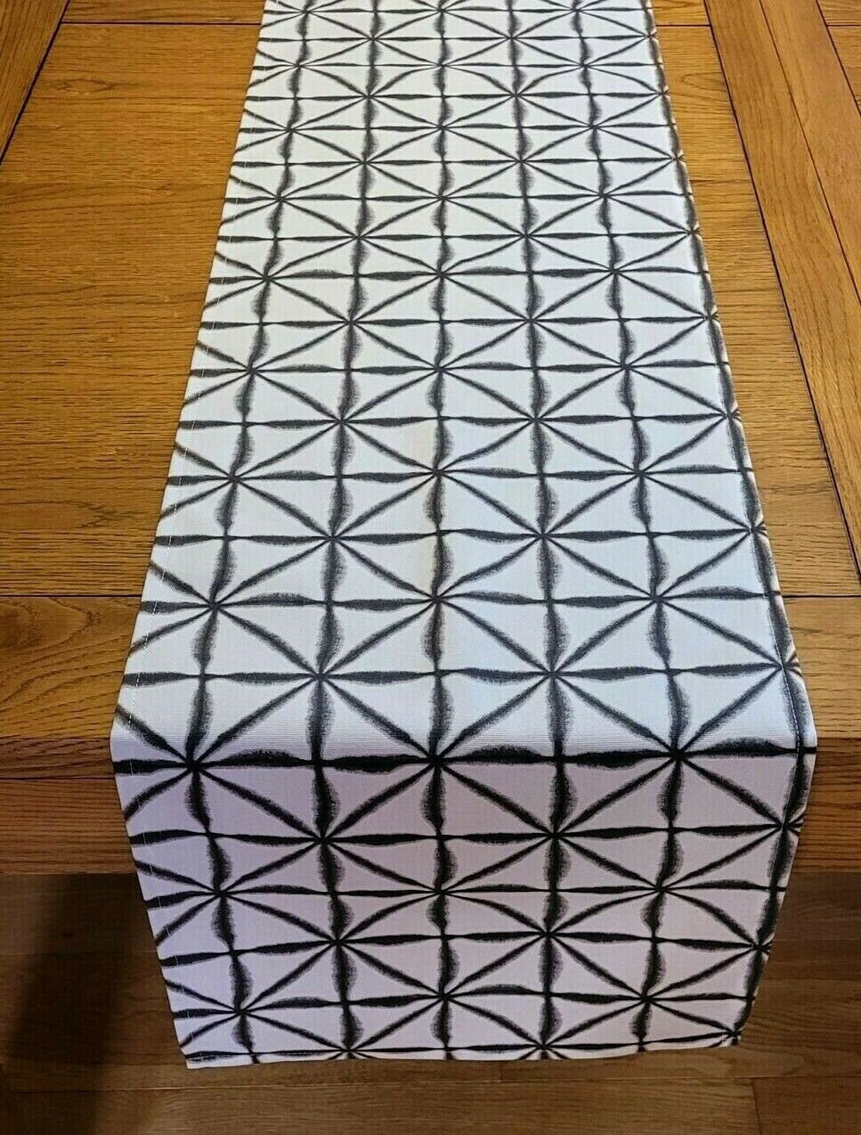 Table Runner , Napkins Nussa Charcoal Black Abstract Geometric Design 36" 48" 54" 60" 64" 72" 84" 96" 104" , Table Runner UK - CushionCoverAndDecor