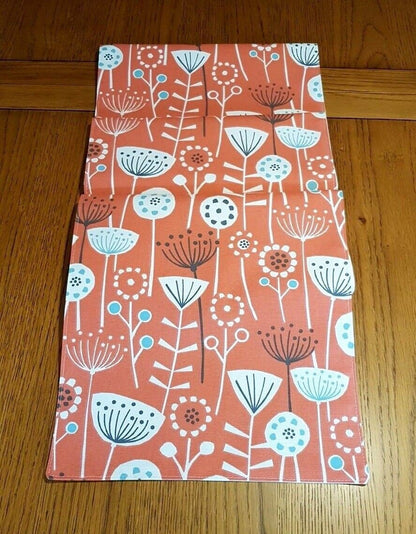 Table Runner Scandinavian Floral Bergen Burnt Orange Design , Table Runner UK , 36" 48" 54" 60" 64" 72" 84" 96" 104" Handmade 100% Cotton - CushionCoverAndDecor