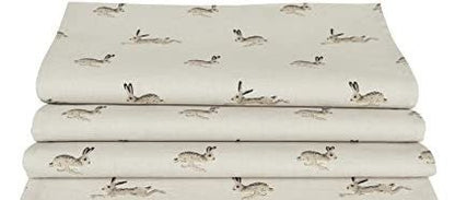 Table Runner Sophie Allport Hare Stone Grey Fabric , Easter Table Runner 48" 54" 60" 64" 72" 84" 96" 104" - CushionCoverAndDecor