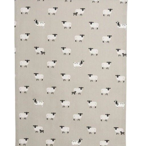Table Runner Sophie Allport Sheep Grey Black Fabric , Easter Table Runner 48" 54" 60" 64" 72" 84" 96" 104" - CushionCoverAndDecor