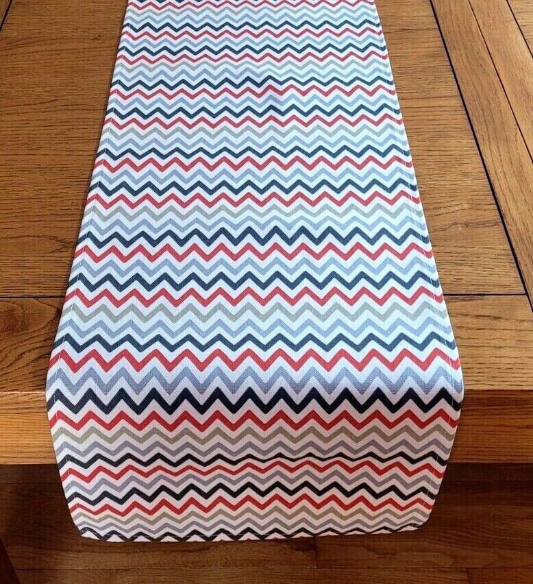 Table Runner Zig Zag Geometric Design , Amber Red Grey Black Table Runner , Table Runner UK 36" 48" 54" 60" 64" 72" 84" 96" 104" - CushionCoverAndDecor