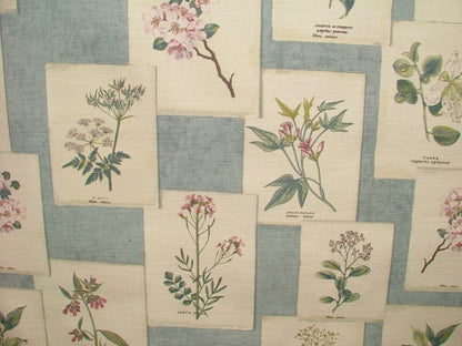 Tablecloth, Napkins Floral Chambray Blue Design , Tablecloth UK - CushionCoverAndDecor