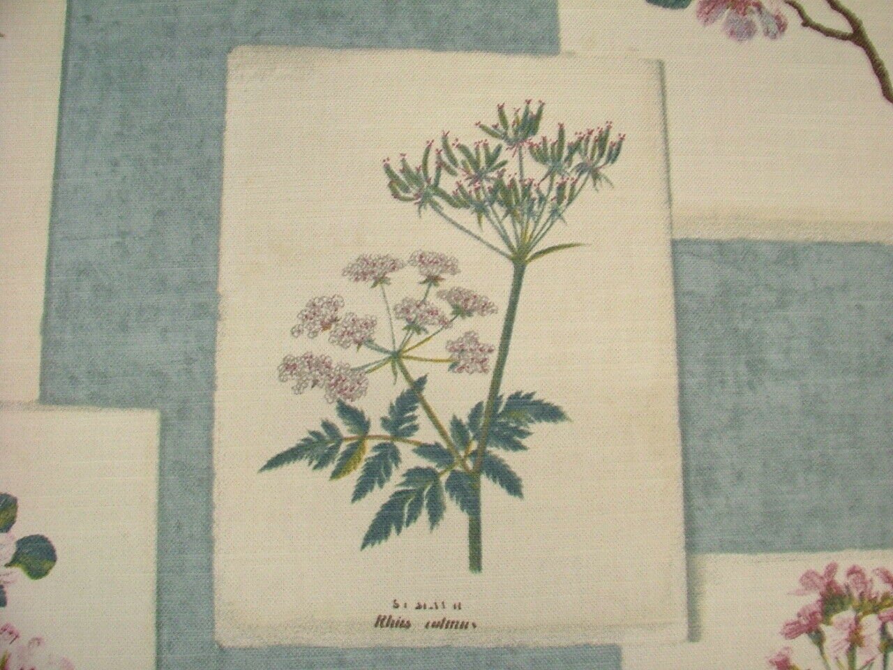 Tablecloth, Napkins Floral Chambray Blue Design , Tablecloth UK - CushionCoverAndDecor