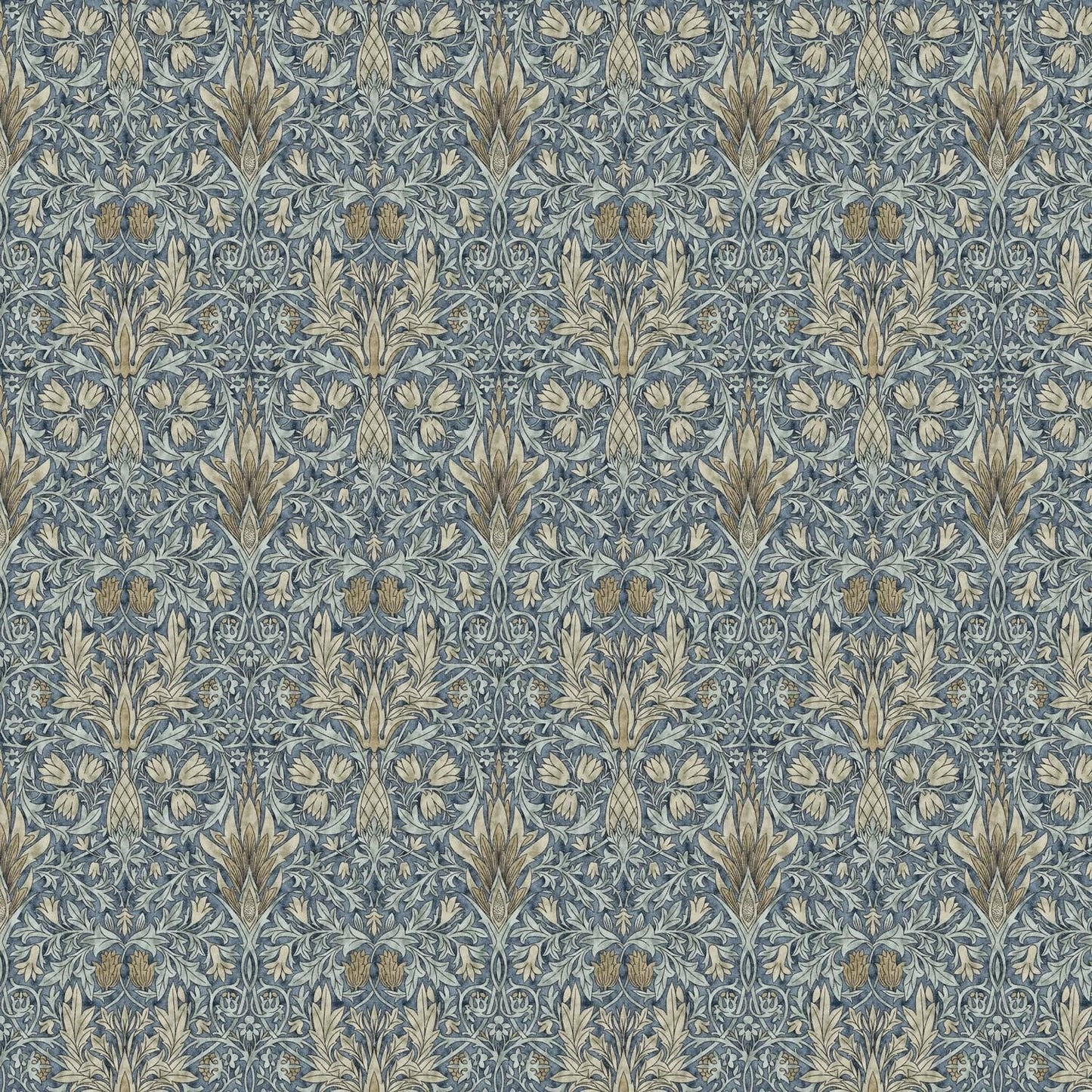 William Morris Snakeshead Denim Cotton Tablecloth