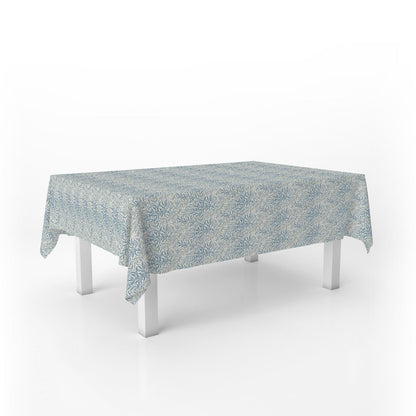 William Morris Willow Bough Sea Breeze Coated Tablecloth Water Resistant Outdoor