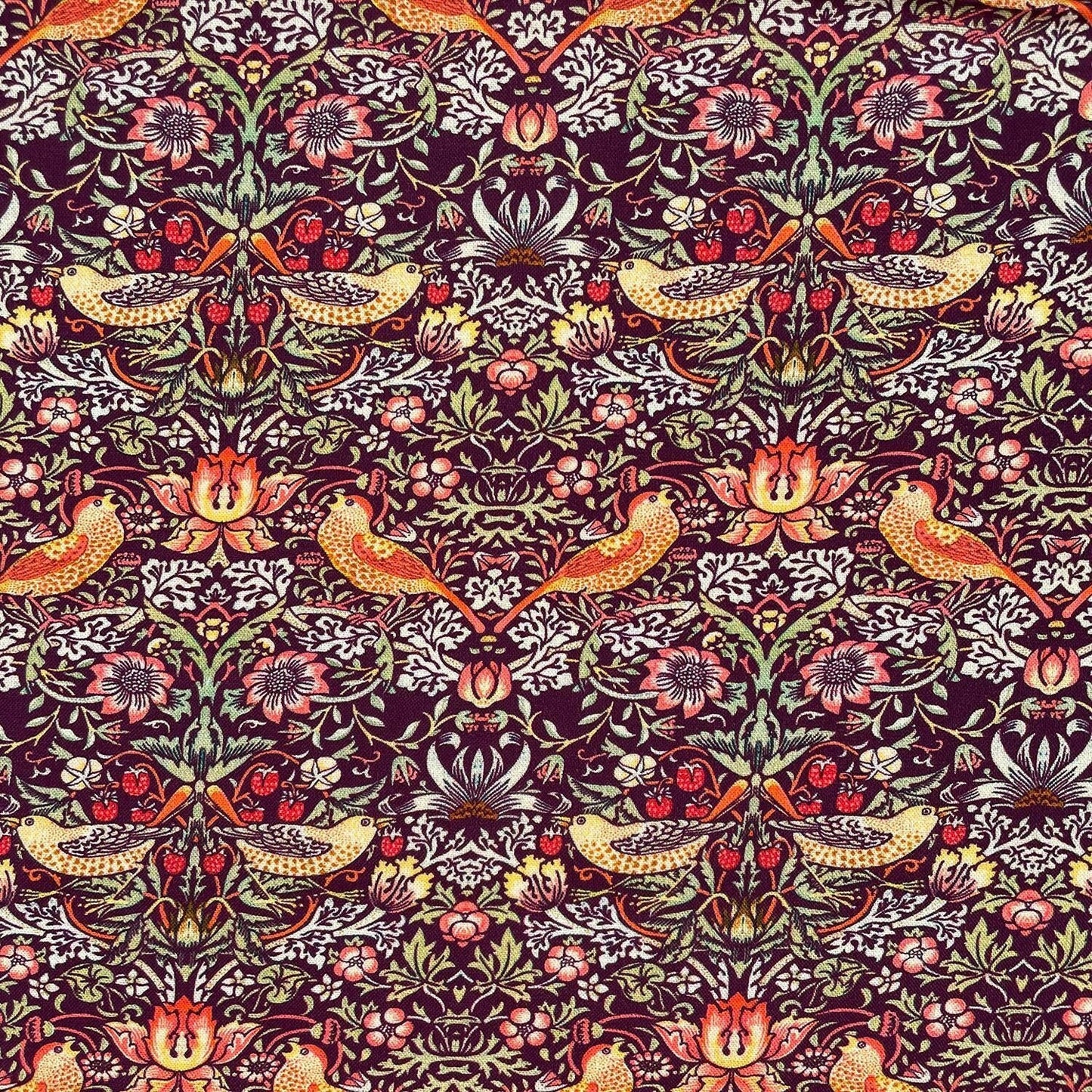 William Morris Strawberry Thief Cotton Tablecloth - CushionCoverAndDecor