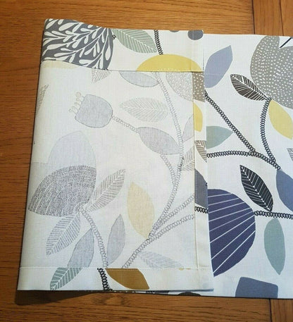 Window Valance Curtain Eucalyptus Green Tree Leaf Linen Cotton Design - CushionCoverAndDecor