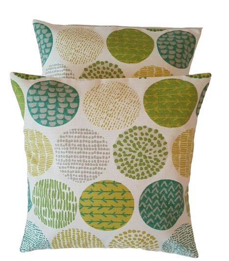 Cushion Cover Green Cactus Lime Circle Design 10" 12" 14" 16" 17" 18" 20" 22" 24" Handmade 100% Cotton